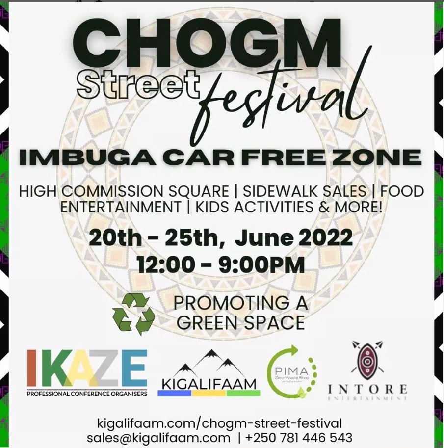 CHOGM 2022 Kigali street festival poster with information
